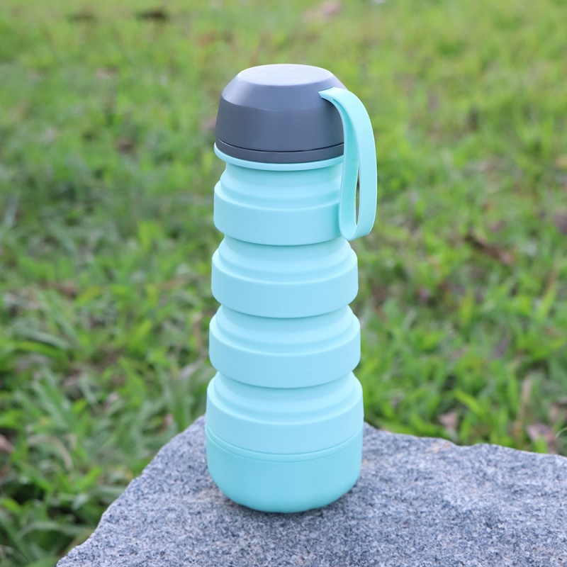 Creatieve siliconen water cup food grade vouwen buitensporten persoonlijkheid waterfles running fitness draagbare sport water cup